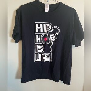 Mens Hip Hop Is Life Graphic Tee Shirt